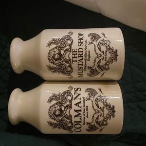 SOLD-  Vintage England Colman's The Mustard Shop StonewareLord Nelson Pottery 25